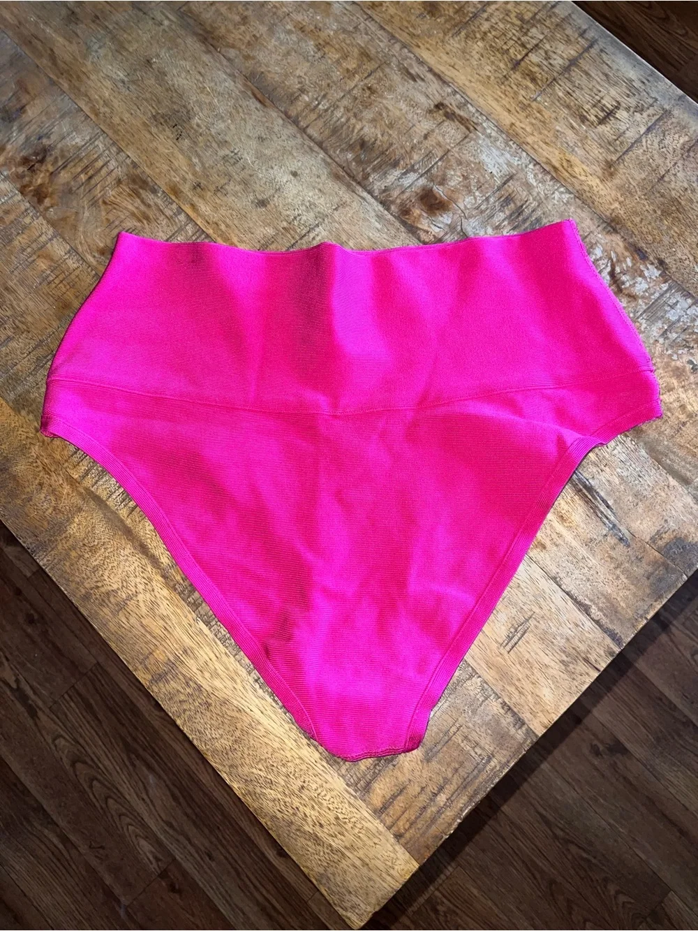 Skims knit swim high waist Pink bikini bottom Size Large